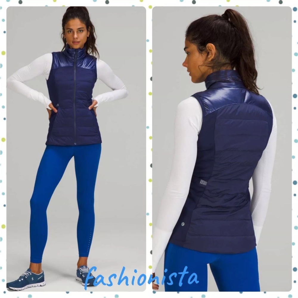 Lululemon Down For It All Vest Night Sea Sz.6